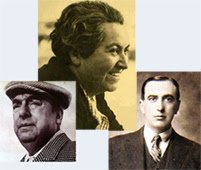 pablo neruda, gabriela mistral y vicente huidobro